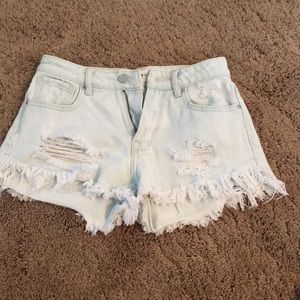 Light jean shorts